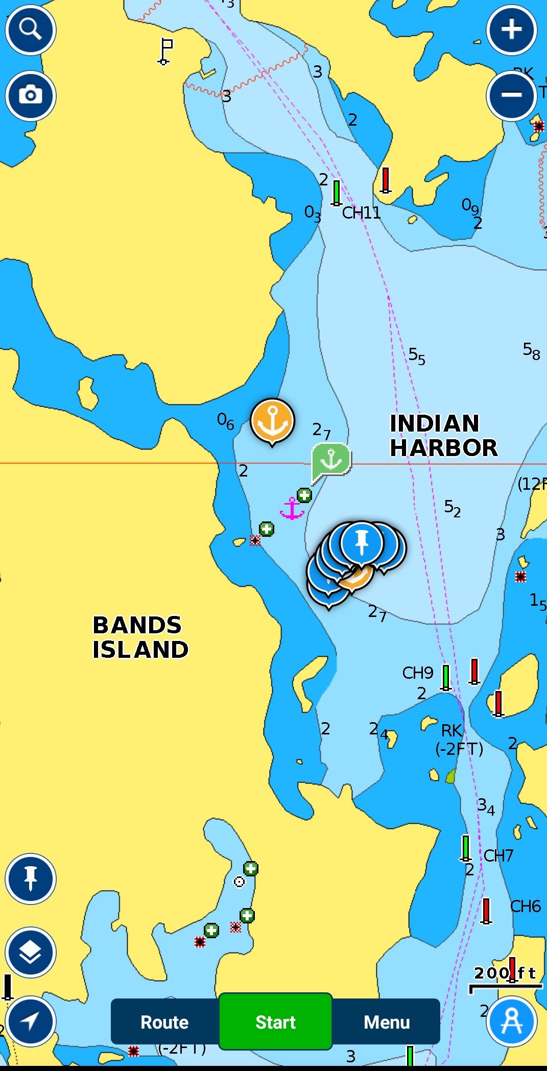 Indian Harbour chart | Trailer Tri Adventures, image size:1071x2097